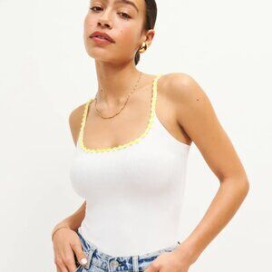 Reformation Violeta Knit Top White - Size S